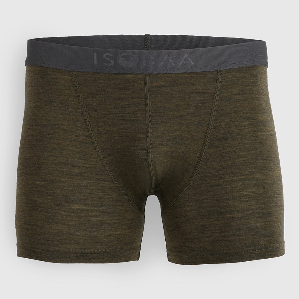 Mens Merino Blend 180 Boxers (2 Pack - Dark Olive)