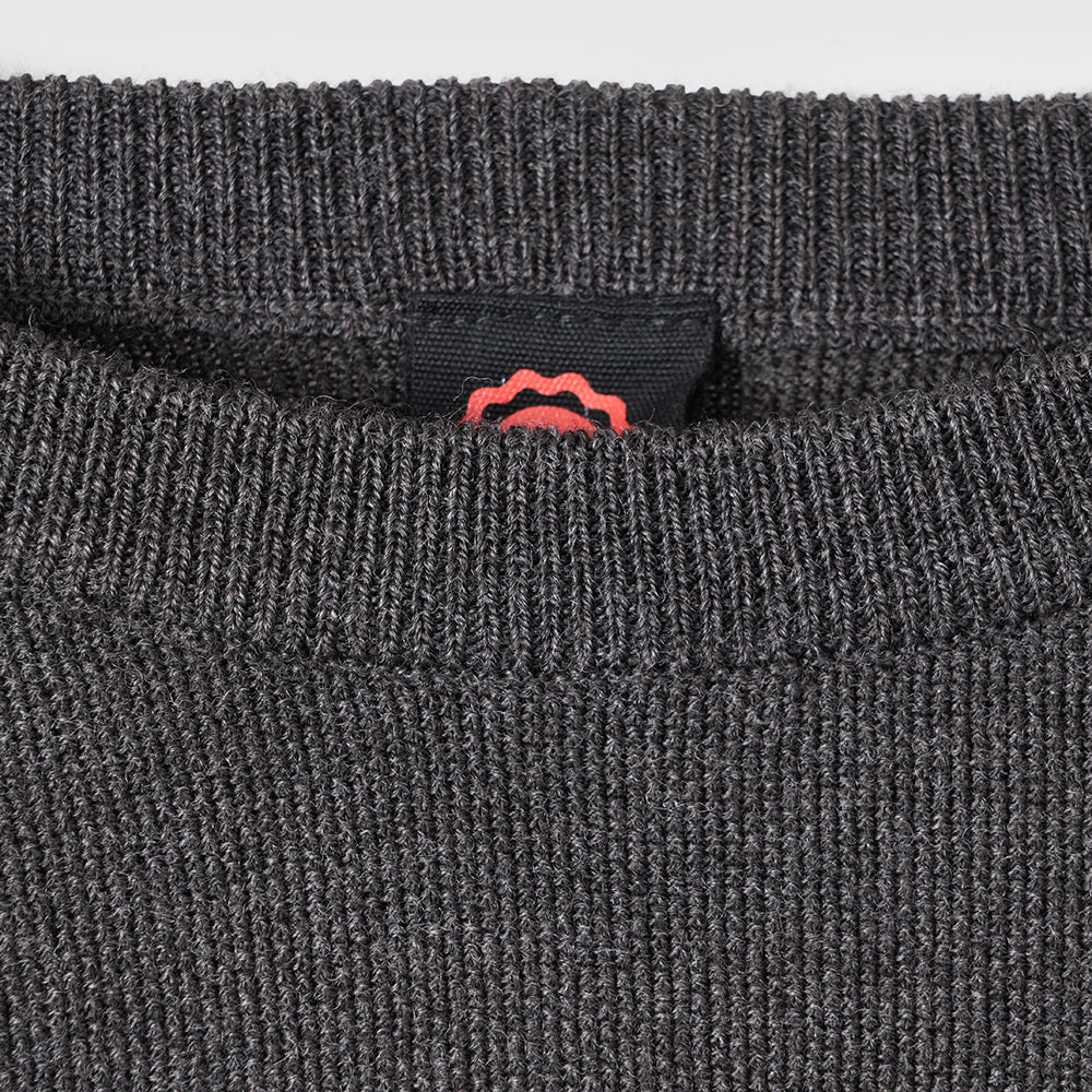 Herren Cinder Merino Moss Stitch Crew Sweater (Chocolate)