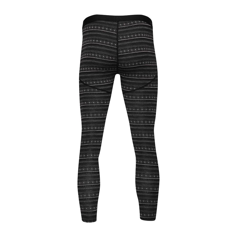 Mens Merino Blend 250 Fairisle Jacquard Tights (Black/Smoke/Charcoal)