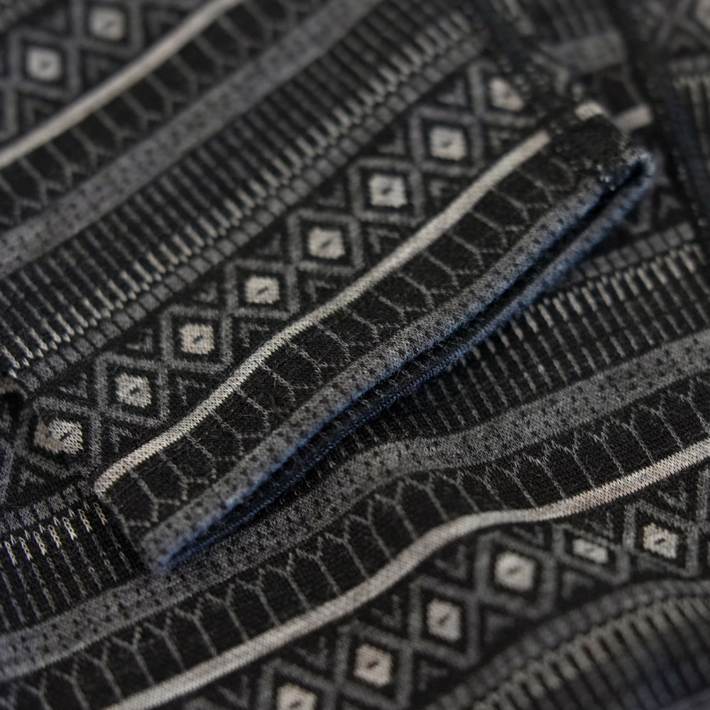 Mens Merino Blend 250 Fairisle Jacquard Tights (Black/Smoke/Charcoal)