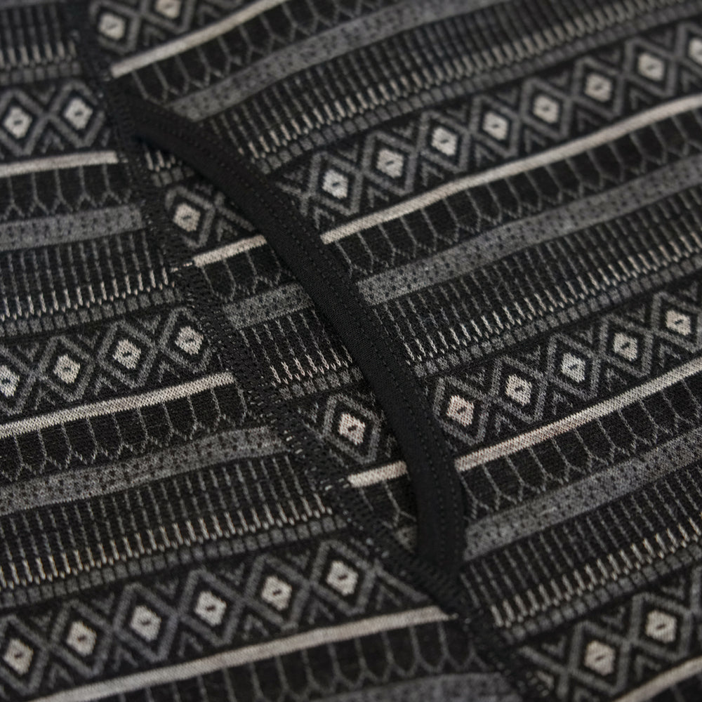 Mens Merino Blend 250 Fairisle Jacquard Tights (Black/Smoke/Charcoal)