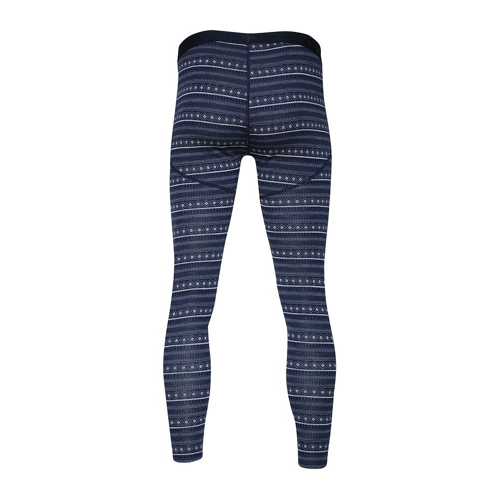 Mens Merino Blend 250 Fairisle Jacquard Tights (Navy/Denim/Cloud)