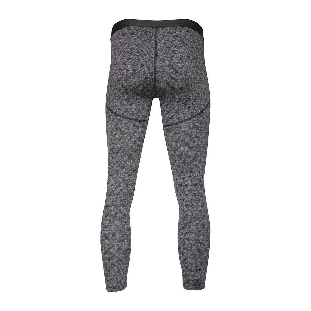 Mens Merino Blend 250 Geometric Jacquard Tights (Smoke/Charcoal)