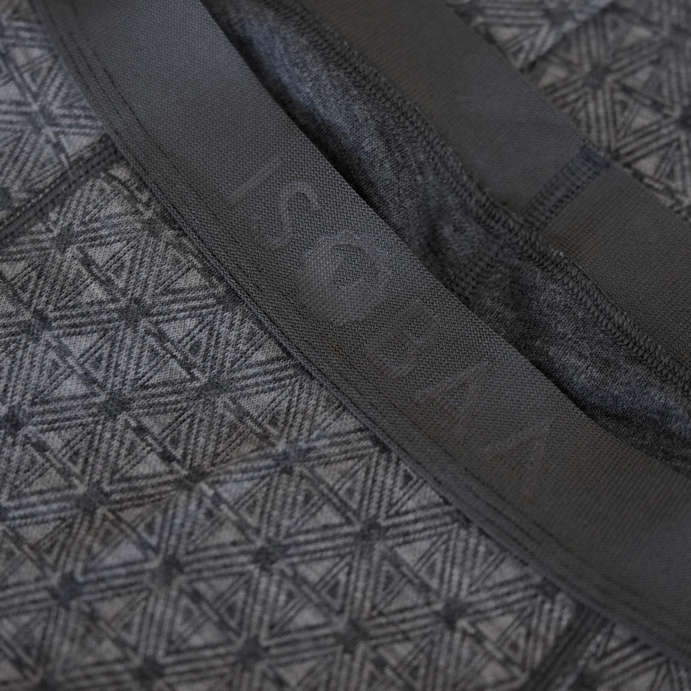 Mens Merino Blend 250 Geometric Jacquard Tights (Smoke/Charcoal)
