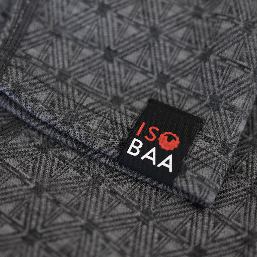 Mens Merino Blend 250 Geometric Jacquard Tights (Smoke/Charcoal)