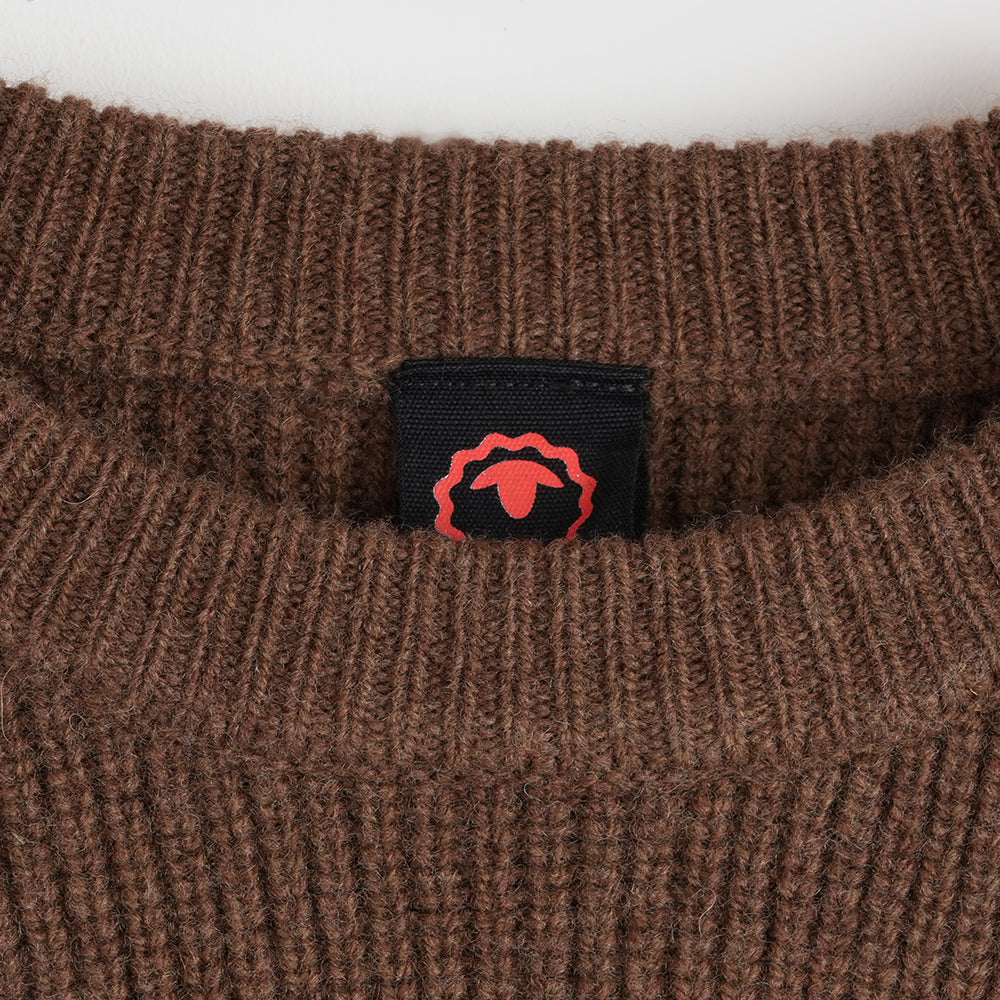 Mens Herdwick Merino Crew Sweater (Brown)