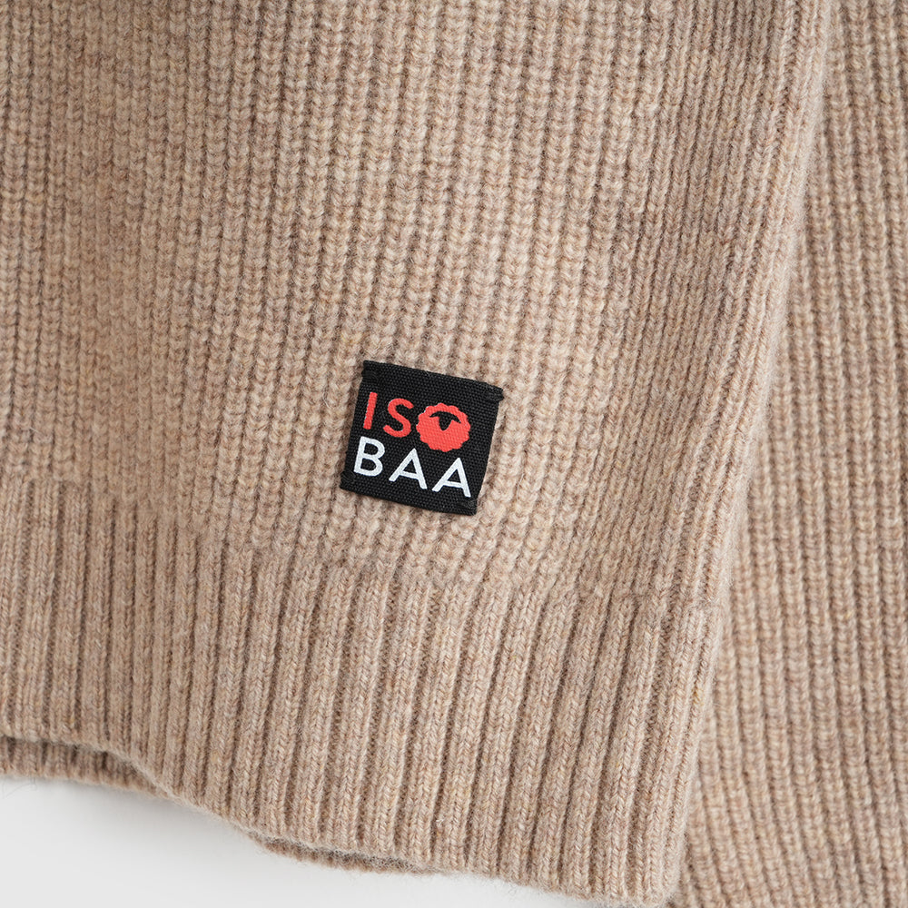 Mens Herdwick Merino Half Zip Sweater (Natural)