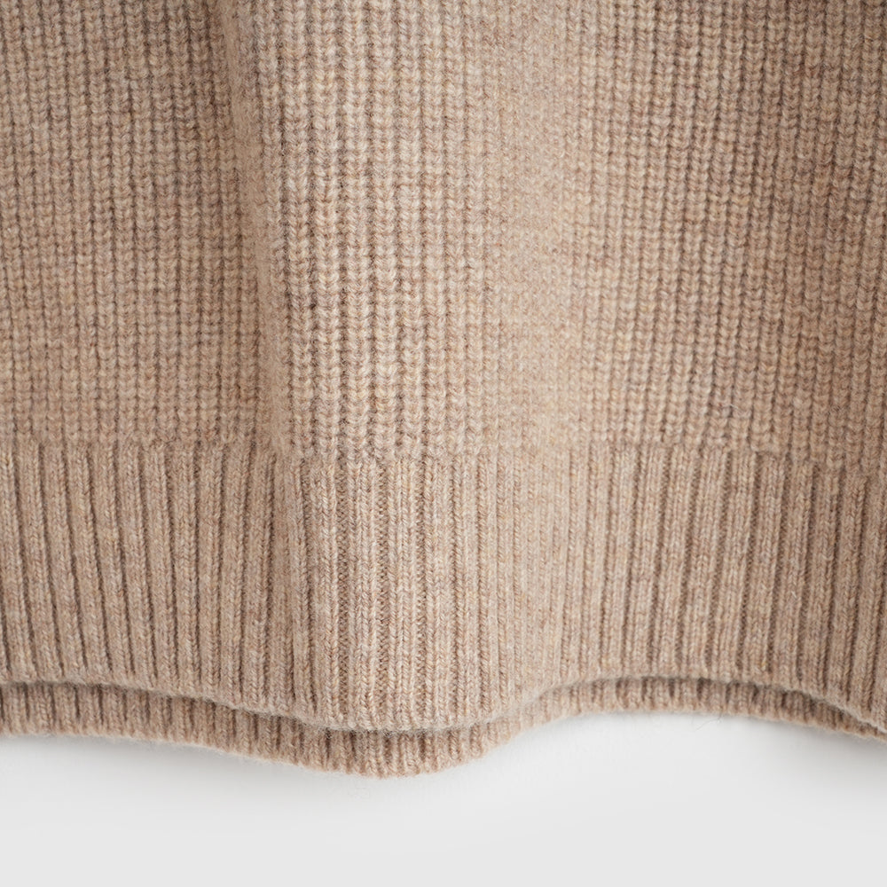 Mens Herdwick Merino Half Zip Sweater (Natural)