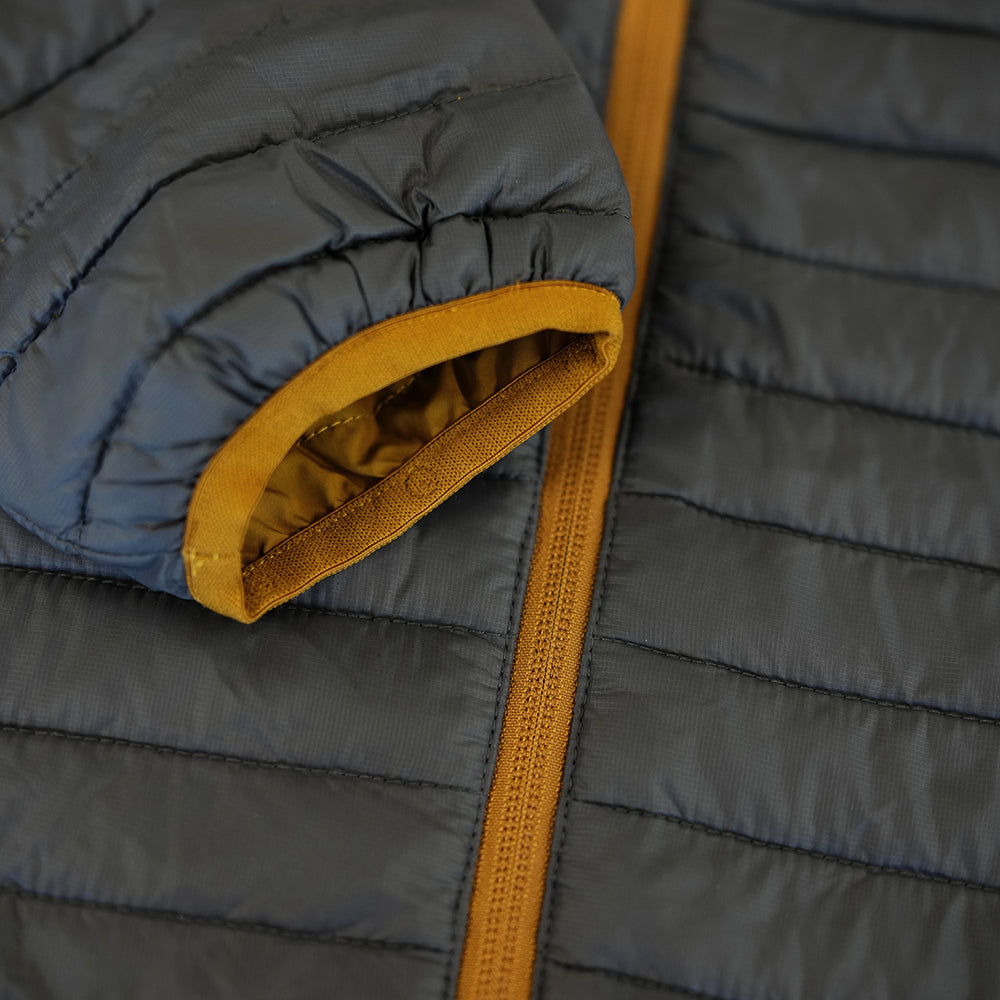 Isobaa Mens Merino Wool Insulated Jacket (Smoke/Mustard)