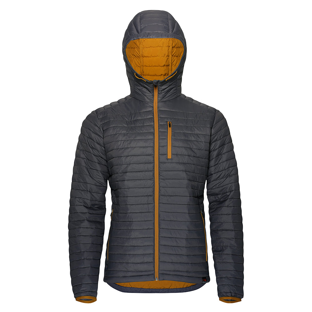 Isobaa Mens Merino Wool Insulated Jacket (Smoke/Mustard)
