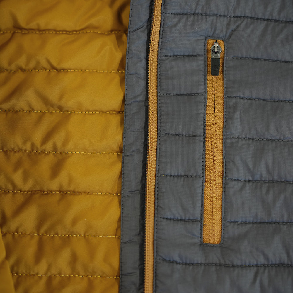Isobaa Mens Merino Wool Insulated Jacket (Smoke/Mustard)