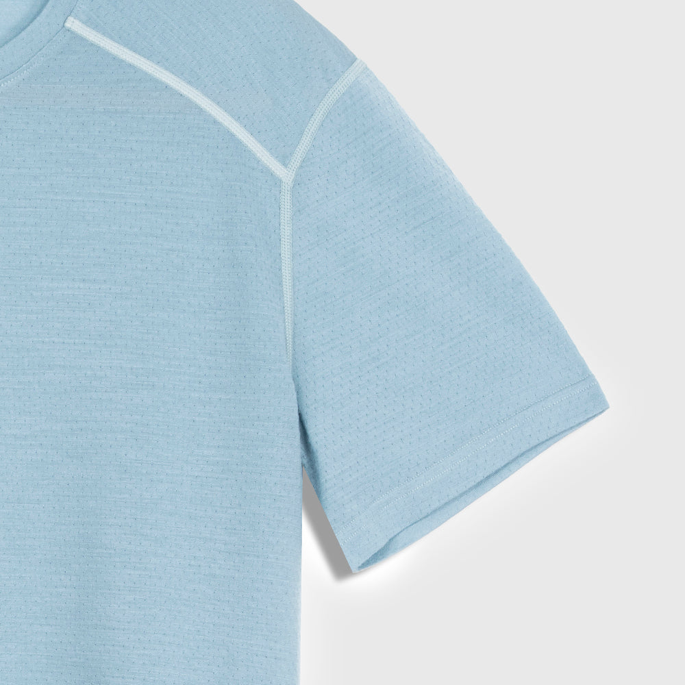 Mens Merino 150 Active Blend Short Sleeve Crew (Lagoon)