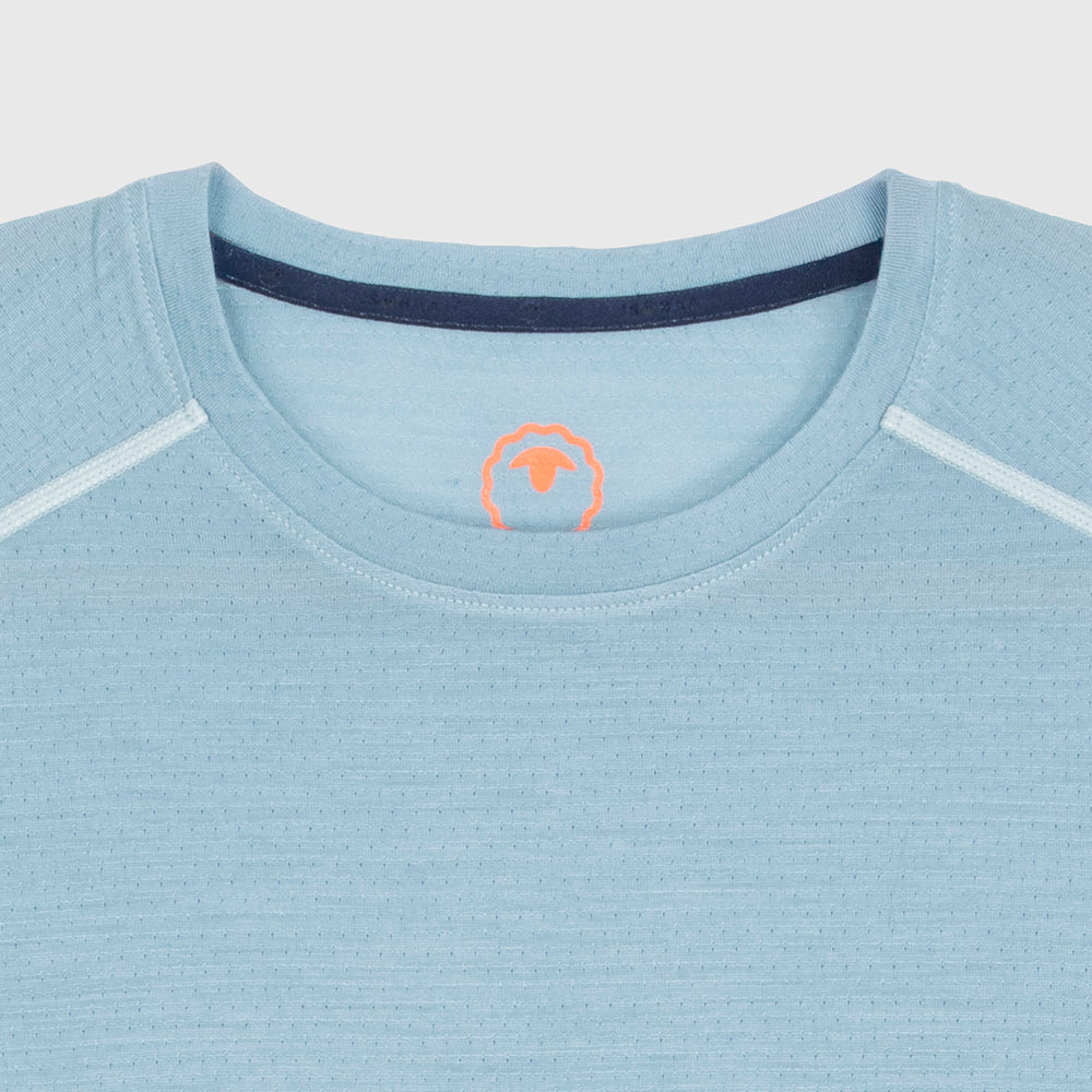 Mens Merino 150 Active Blend Short Sleeve Crew (Lagoon)