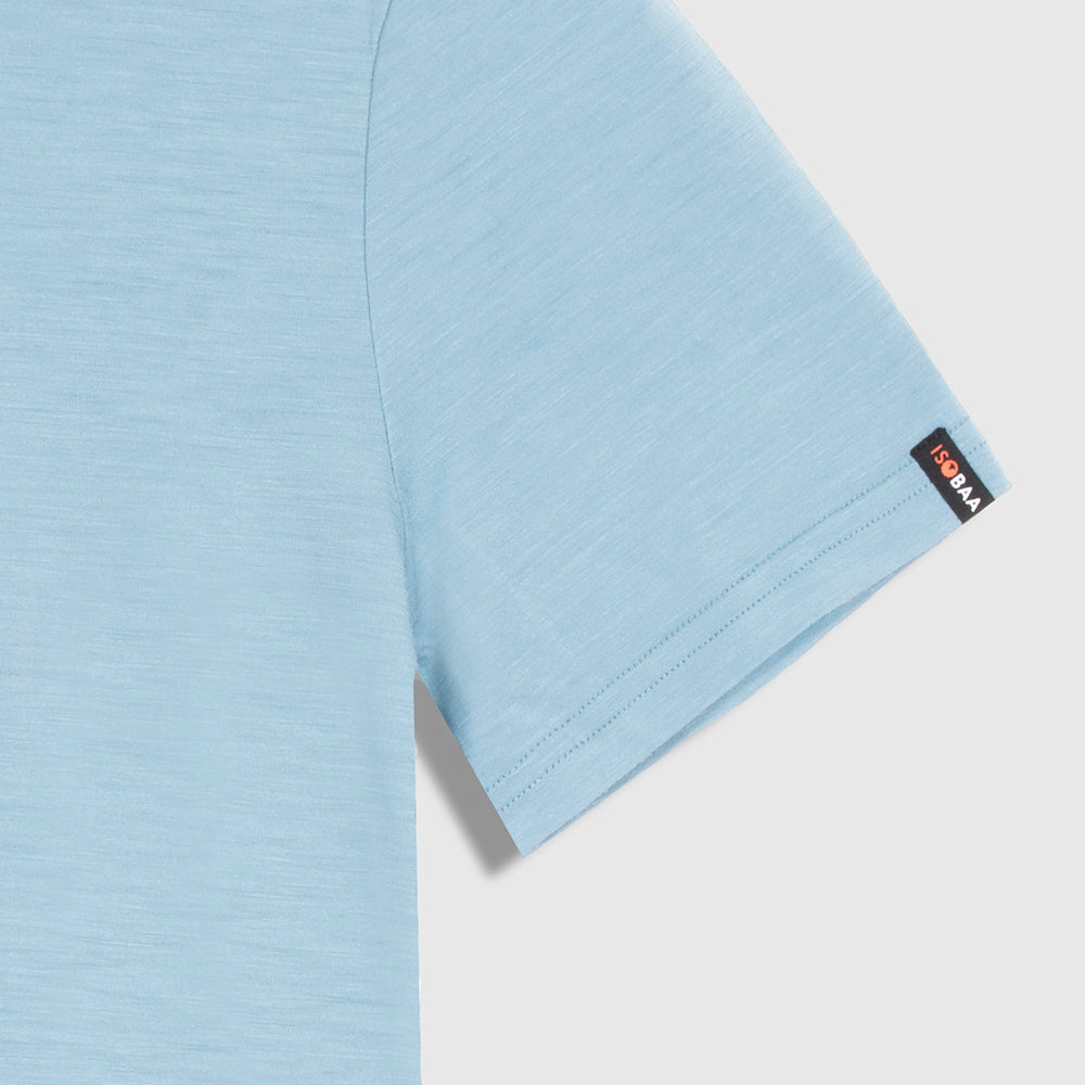 Mens Merino 150 Stamp Summit Tee (Lagoon/Jute)