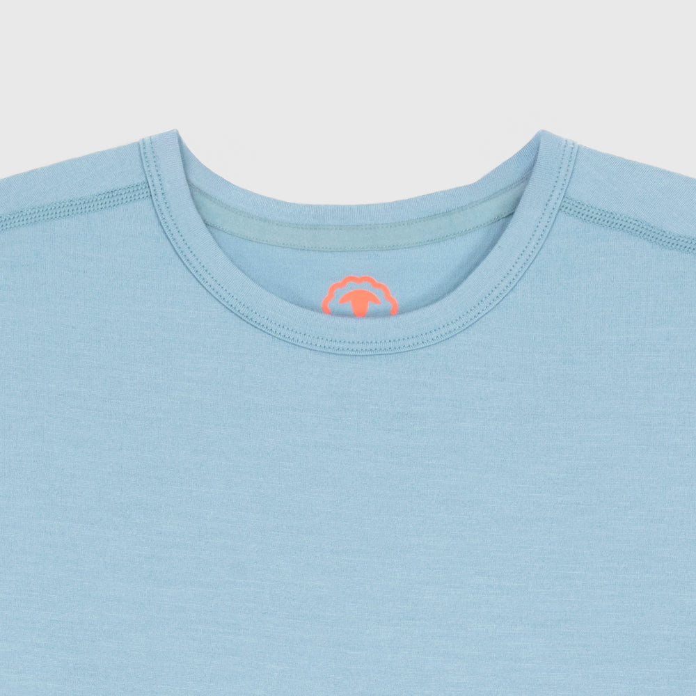Mens Merino 180 Long Sleeve Crew (Lagoon)