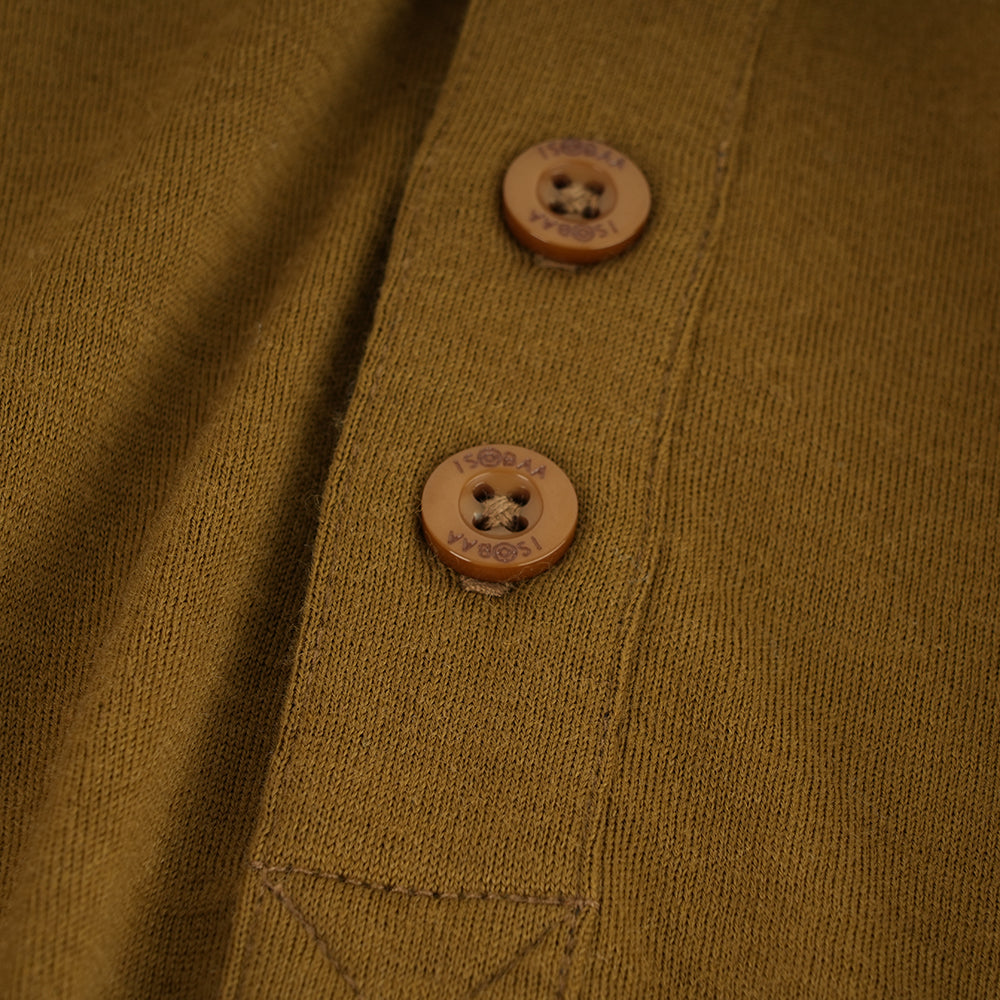 Homme Mérinos 180 Manches Courtes Polo (Dull Gold)