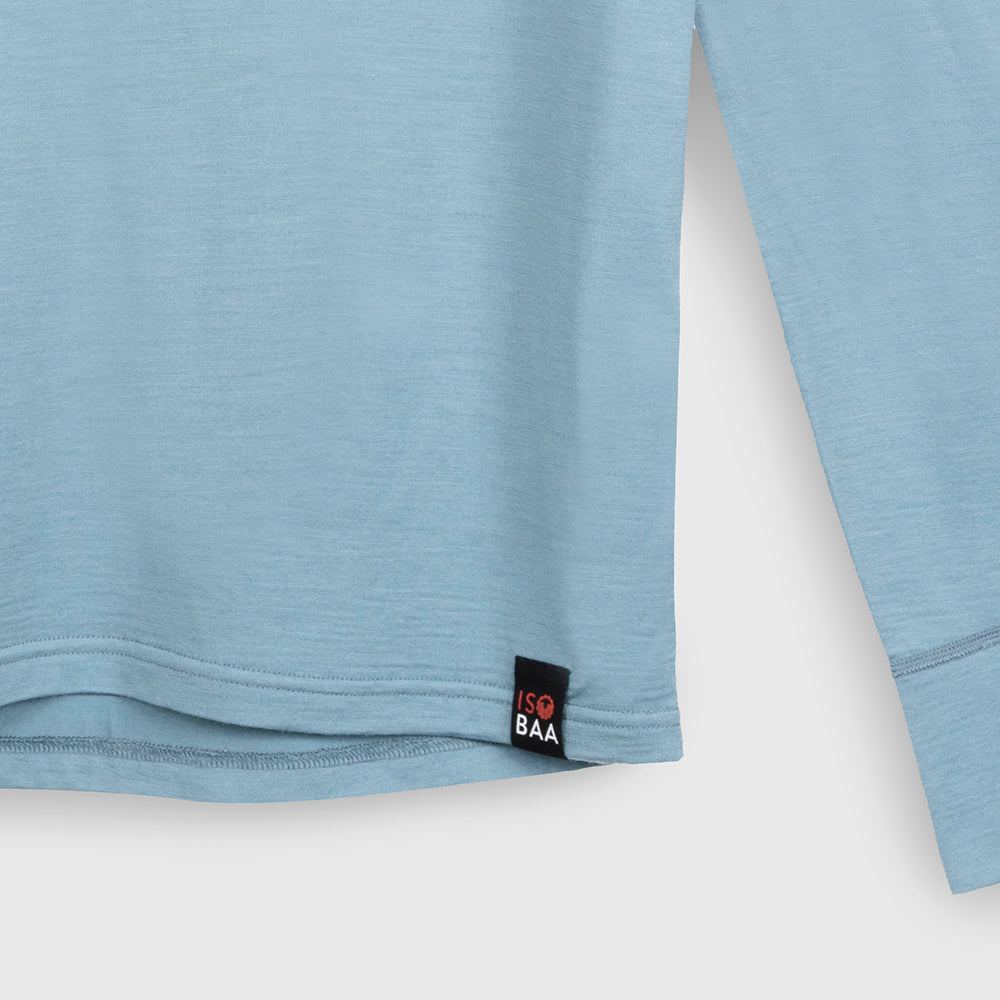 Homme Mérinos 200 Zip Neck Sweat à Capuche (Lagoon/Navy)