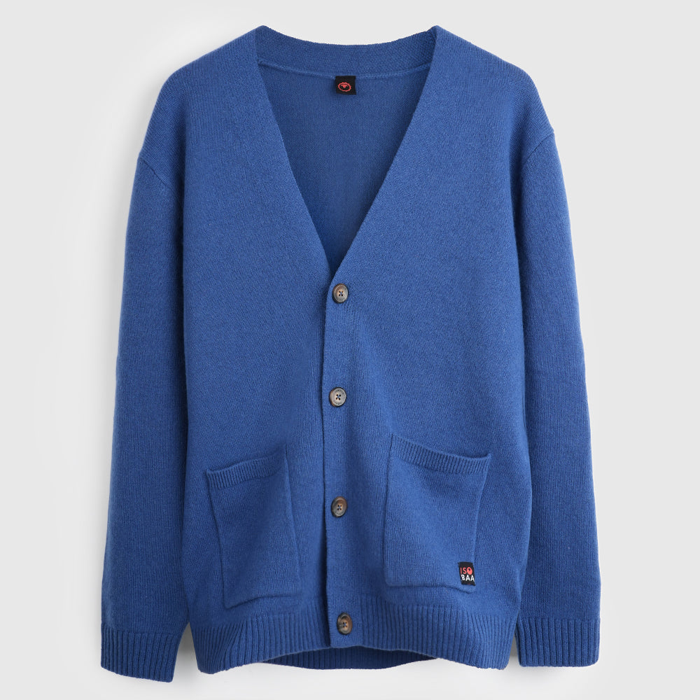 Mens Rove Merino Cardigan (Denim)