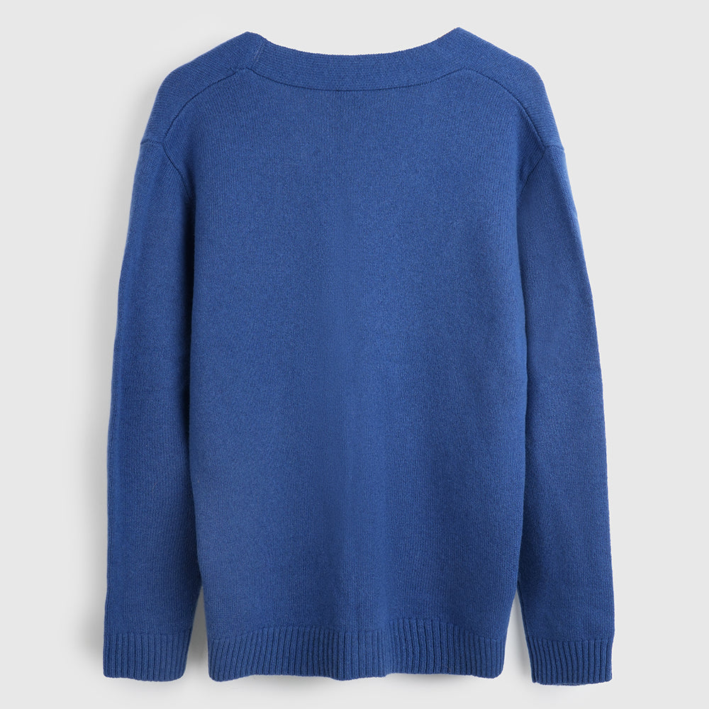 Mens Rove Merino Cardigan (Denim)