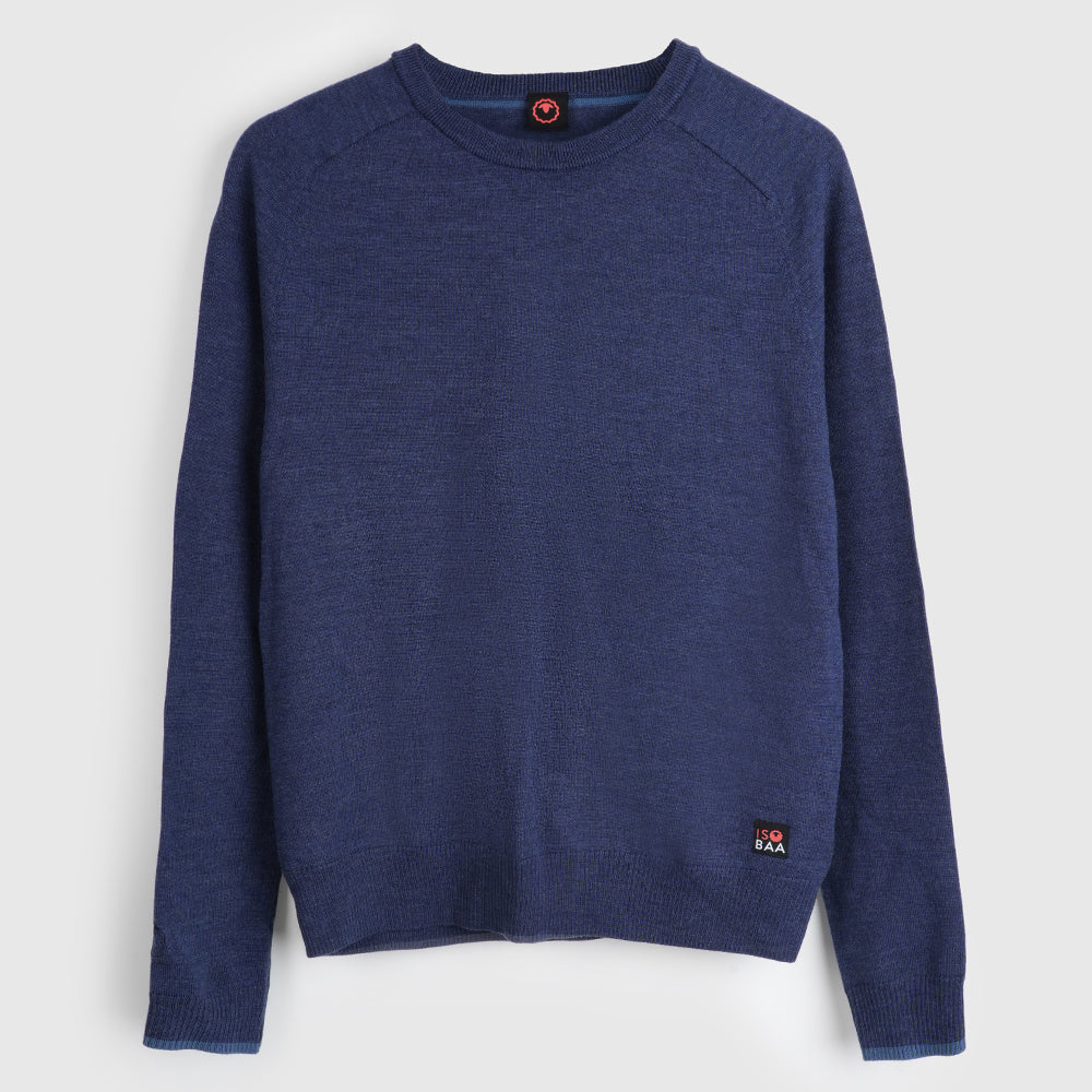 Mens Woolsey Merino Crew Sweater (Dark Denim/Denim)