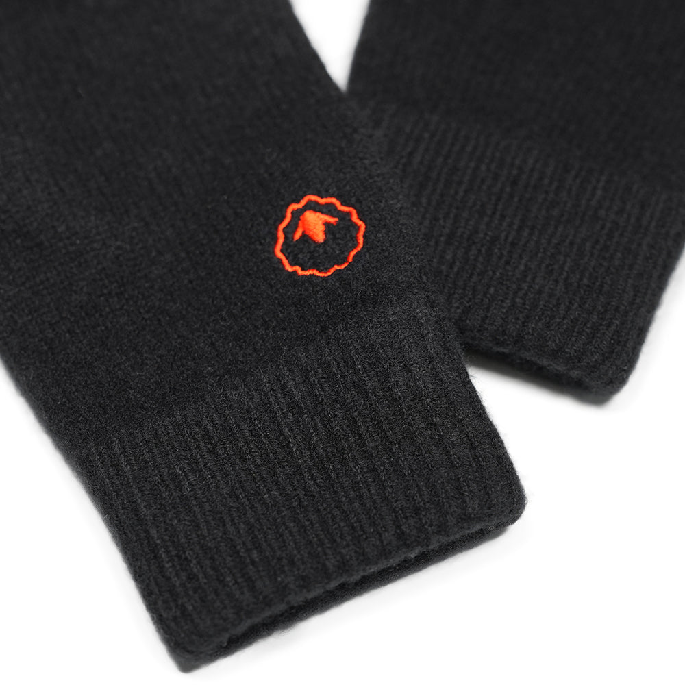 Merino 6gg Knitted Gloves (Black)