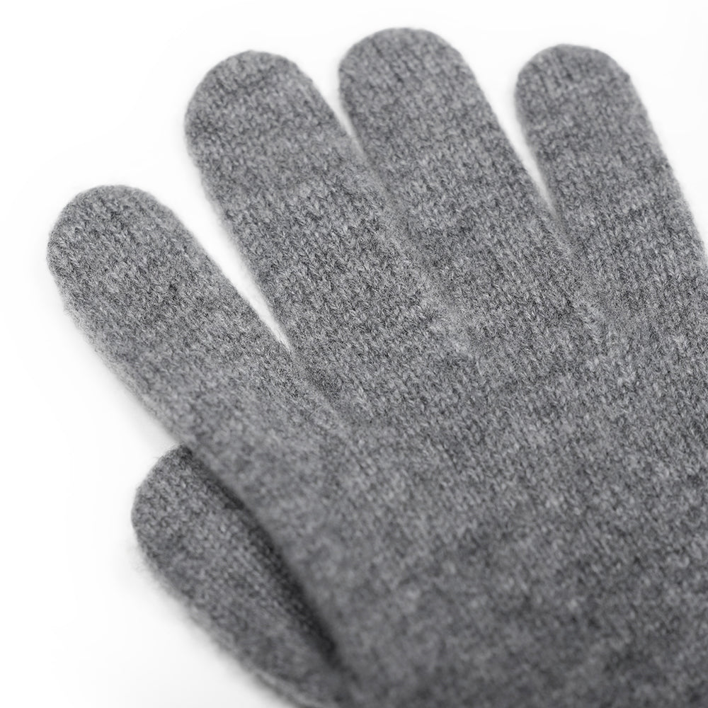 Merino 6gg Knitted Gloves (Charcoal)
