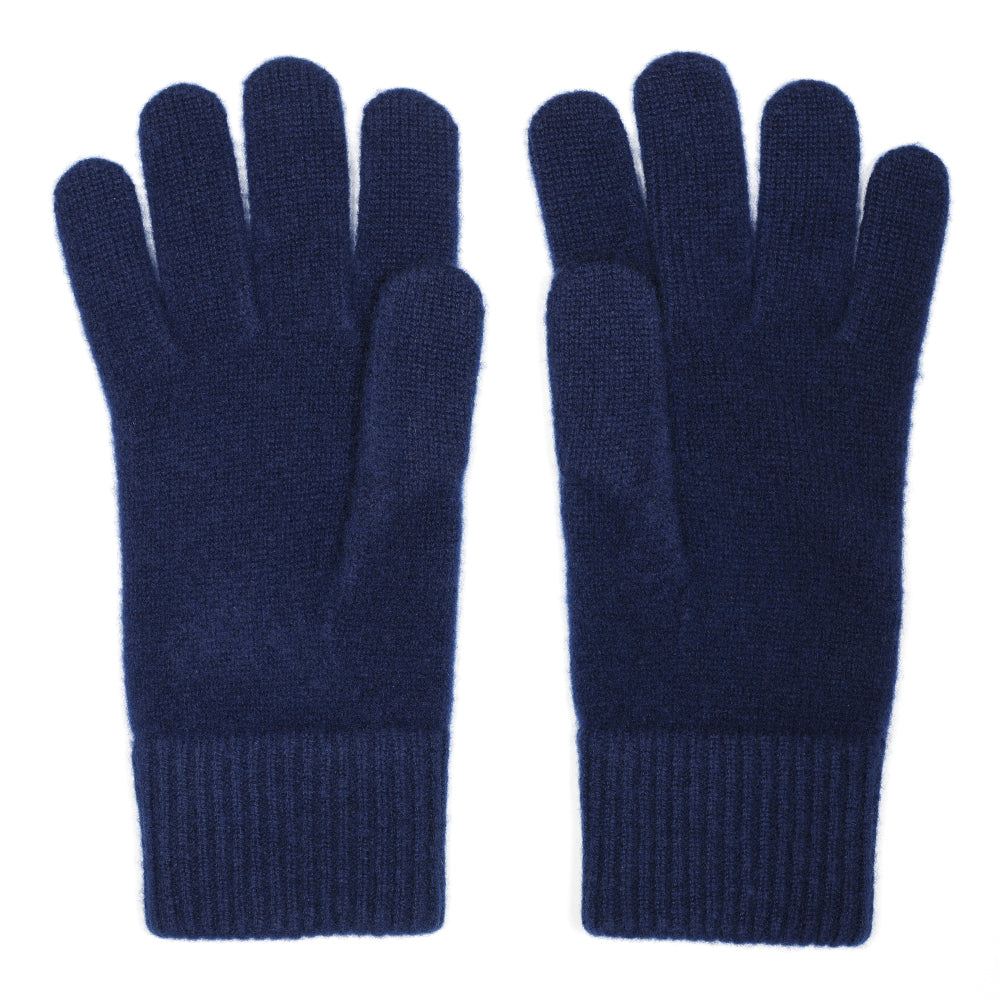 Merino 6gg Knitted Gloves (Navy)