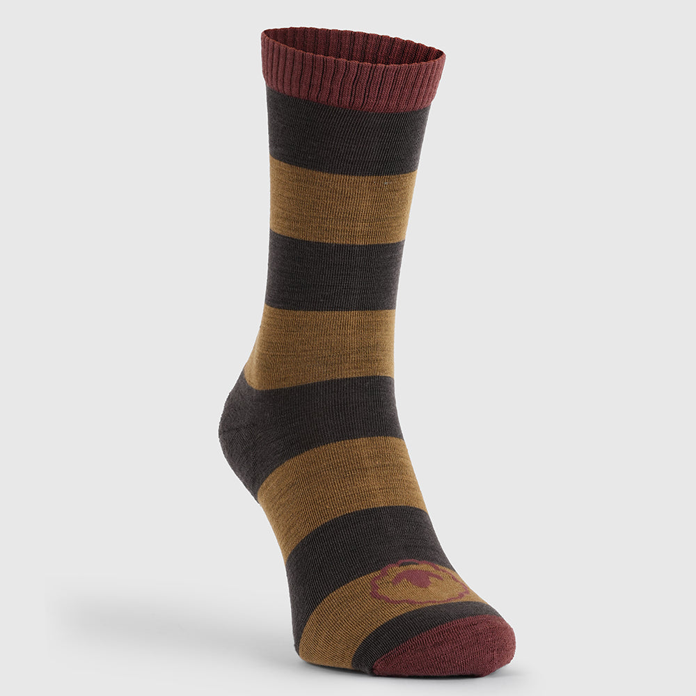 Merino Blend Everyday Socks (3 Pack - Chocolate/Dull Gold)