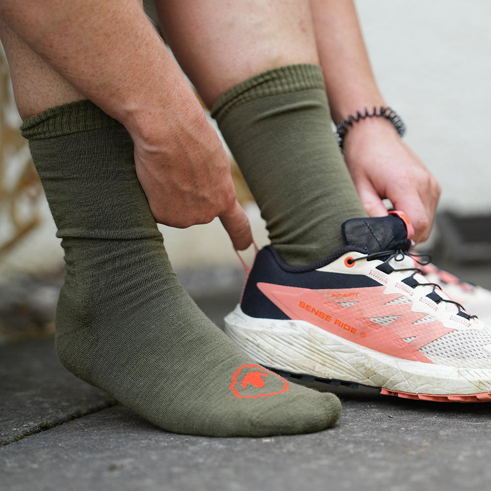 Merino Blend Everyday Socks (3 Pack - Olive Melange)