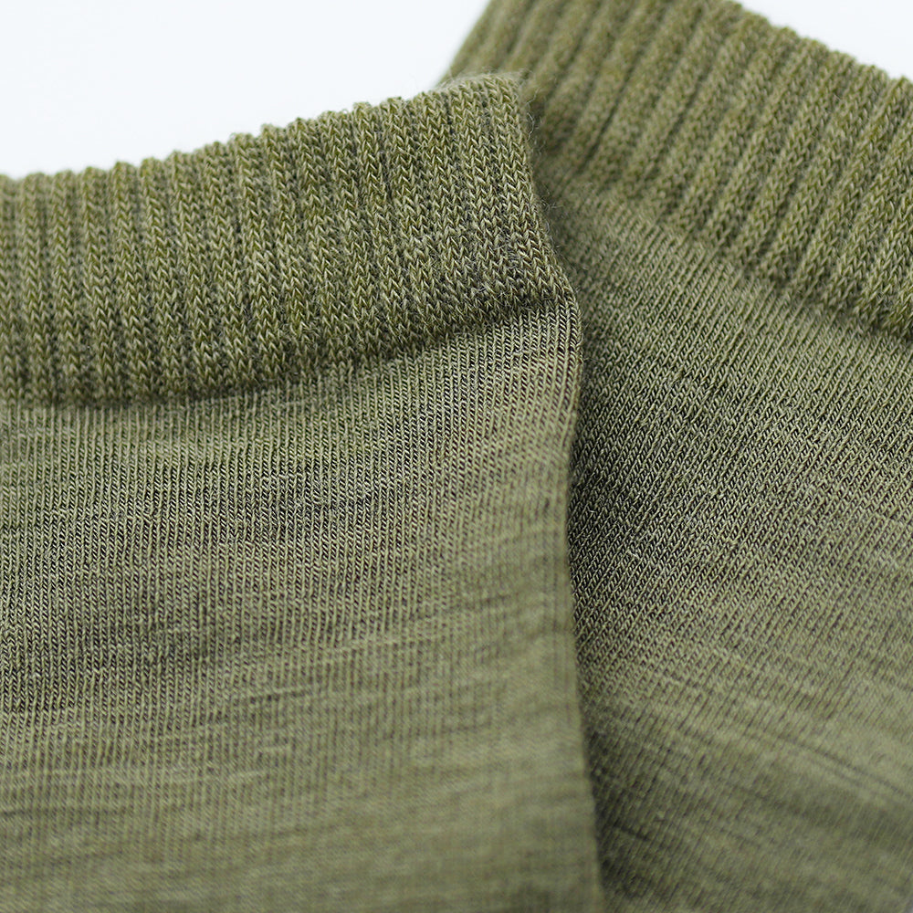 Merino Blend Everyday Socks (3 Pack - Olive Melange)