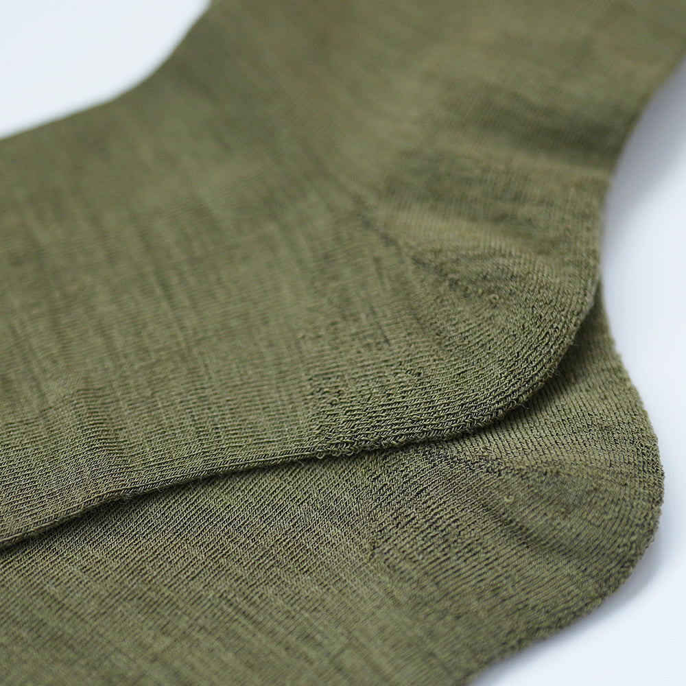 Merino Blend Everyday Socks (3 Pack - Olive Melange)
