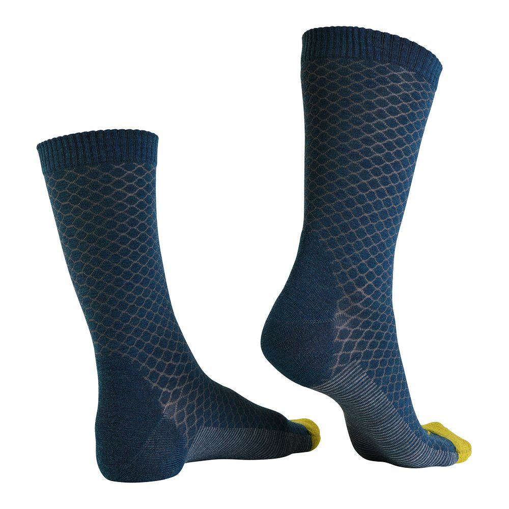 Merino Blend Everyday Socks (3 Pack - Petrol/Smoke Melange/Lime Cloud)