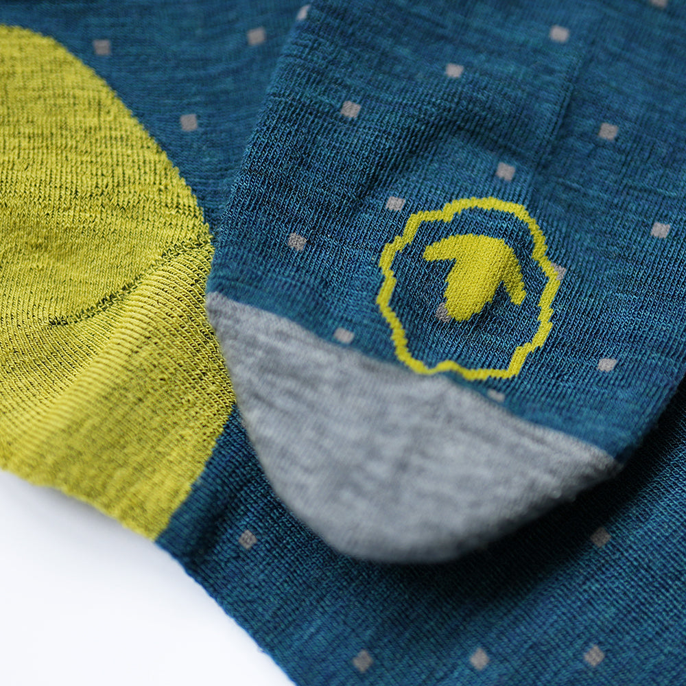 Merino Blend Everyday Socks (3 Pack - Petrol/Smoke Melange/Lime Cloud)