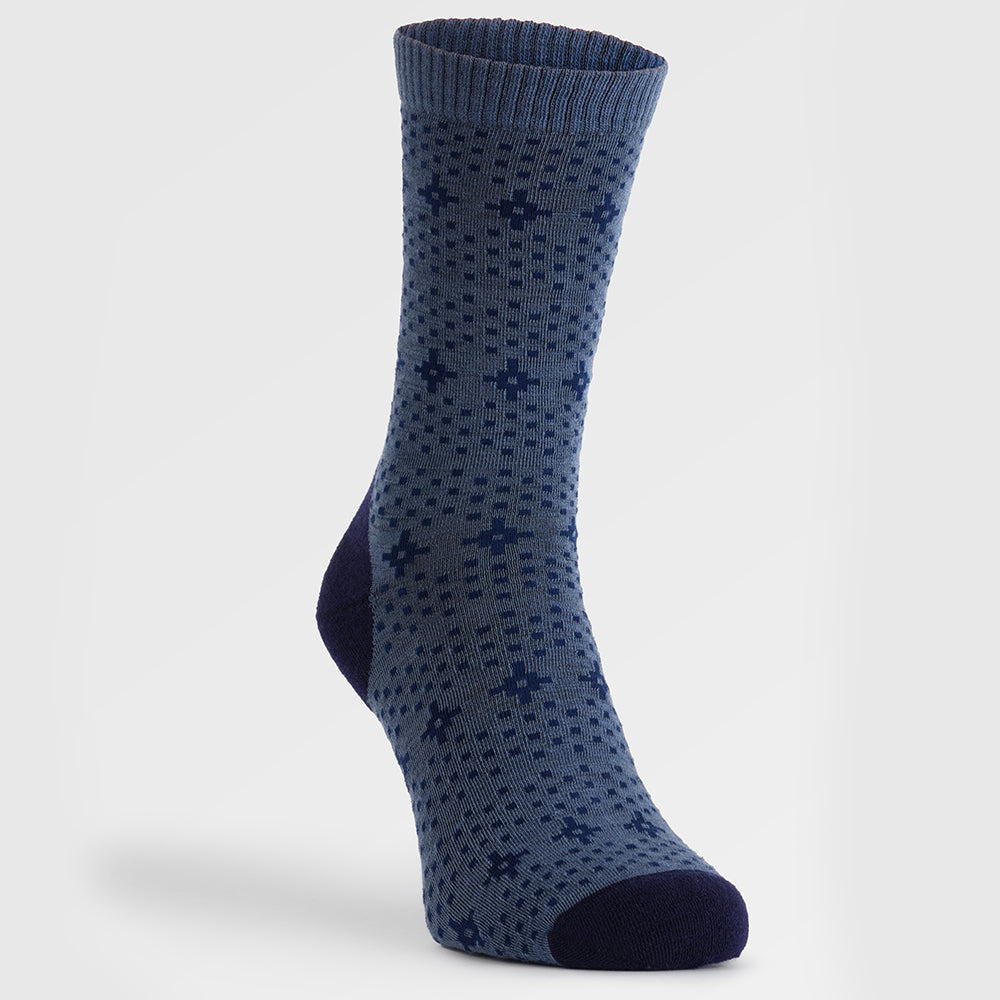 Merino Blend Festive Socks (3 Pack - Olive/Denim/Bran)