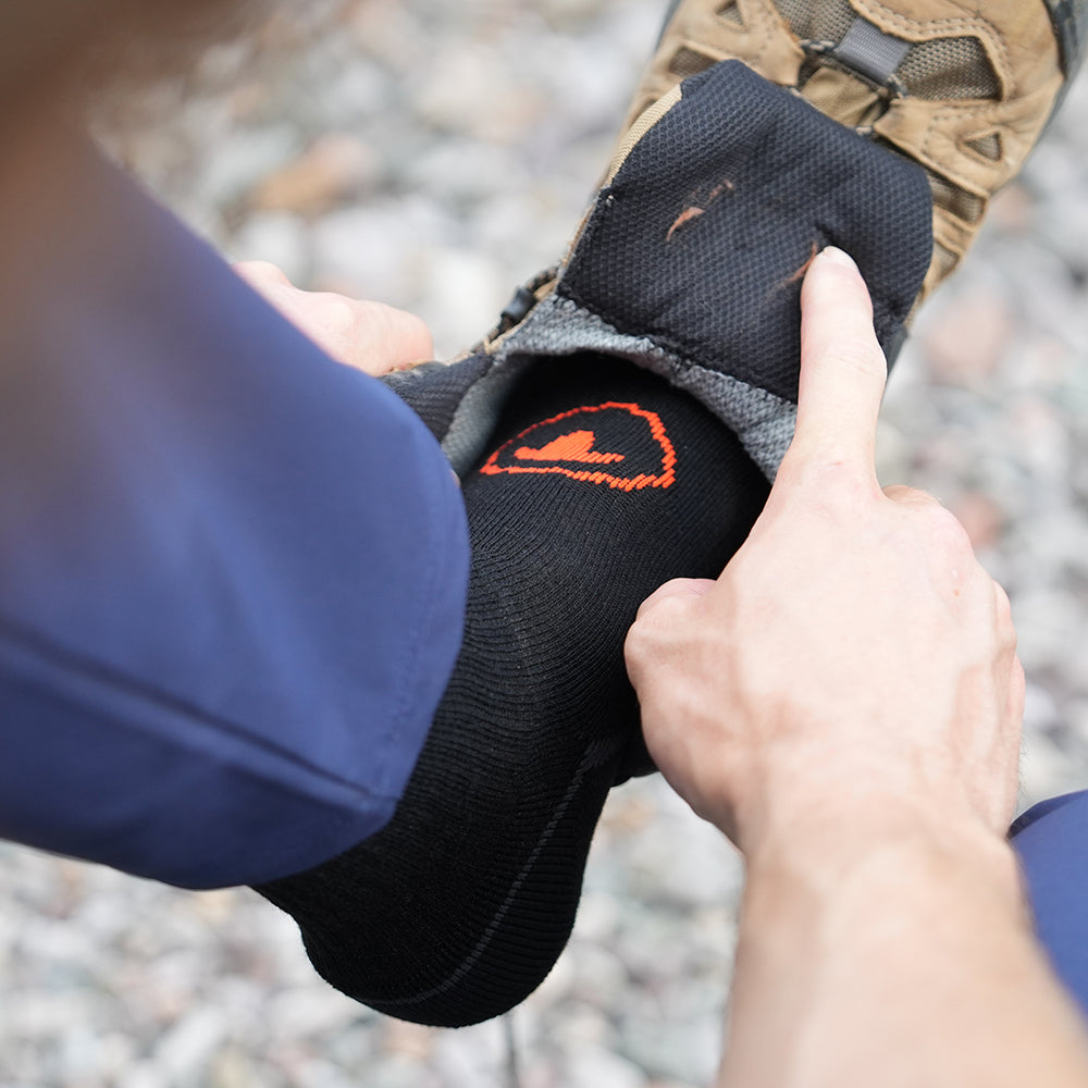 Merino Blend Hiking Socks (3 Pack - Black/Smoke Melange)