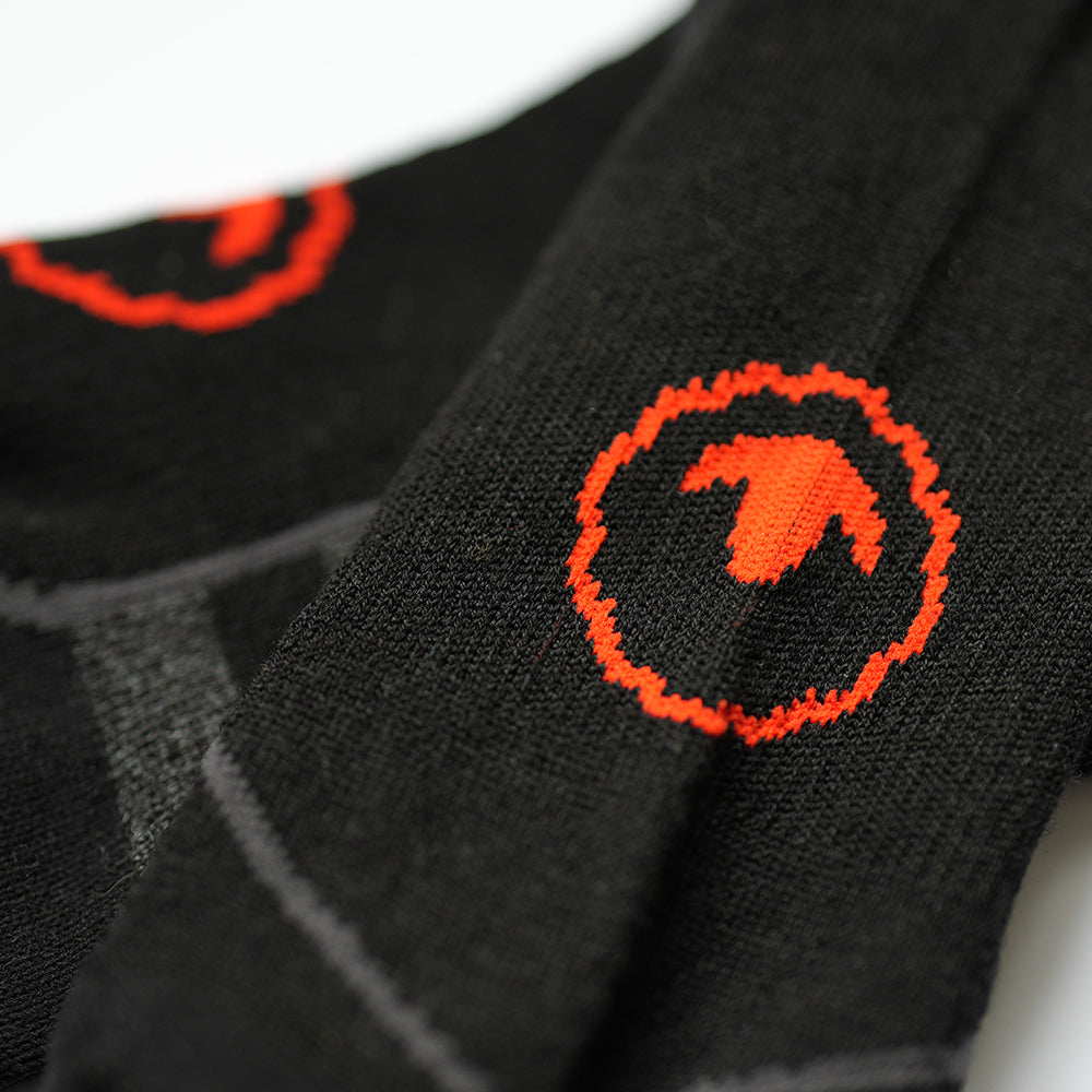 Merino Blend Hiking Socks (3 Pack - Black/Smoke Melange)