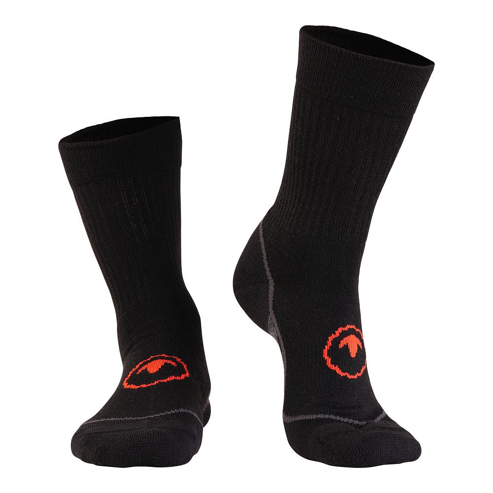 Merino Blend Hiking Socks (3 Pack - Black/Smoke Melange)