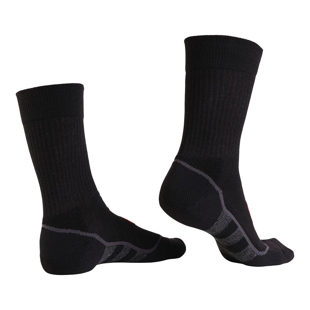 Merino Blend Hiking Socks (3 Pack - Black/Smoke Melange)