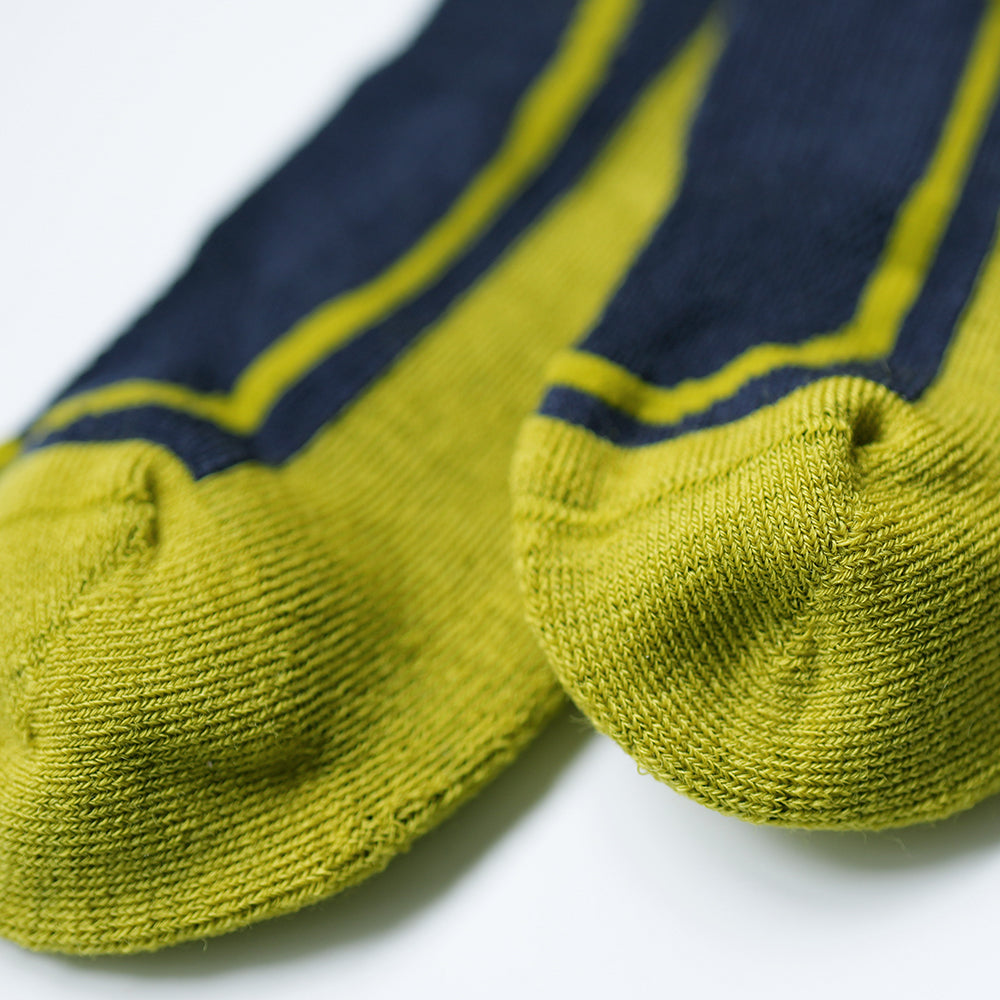 Merino Blend Ski Socks (Navy/Lime)
