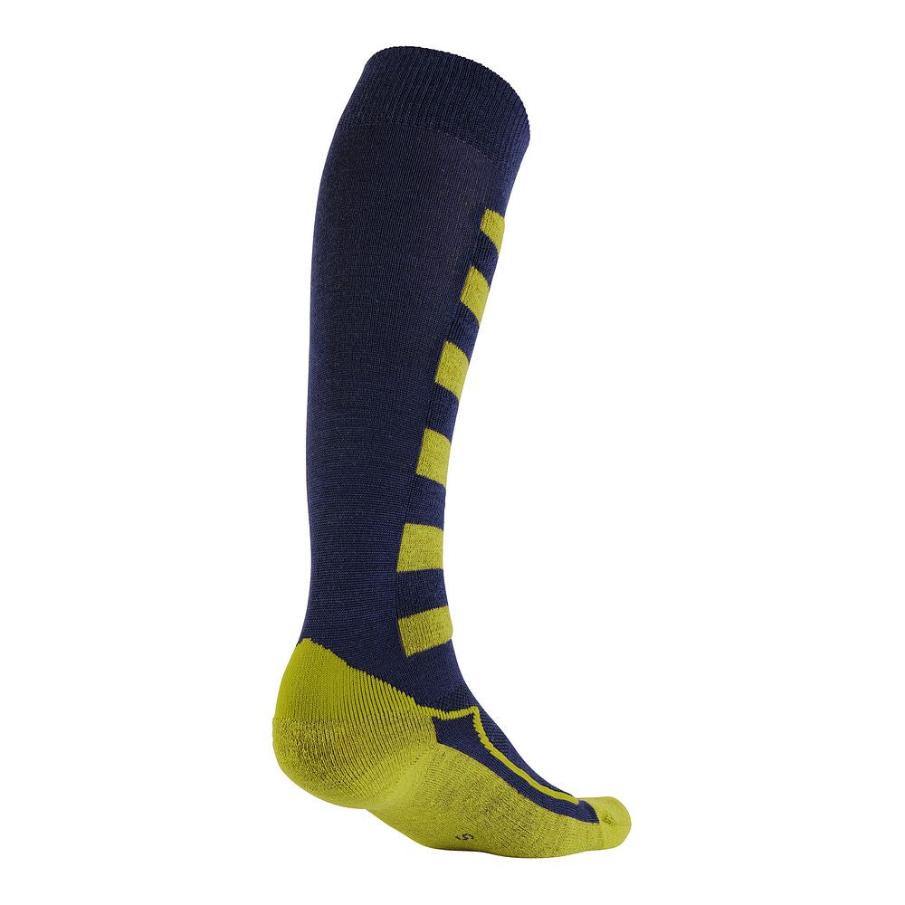 Merino Blend Ski Socks (Navy/Lime)