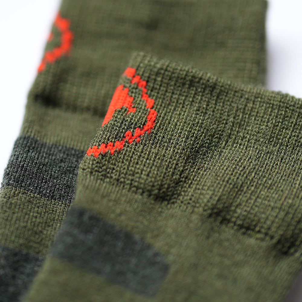 Merino Blend Ski Socks (Olive/Forest)