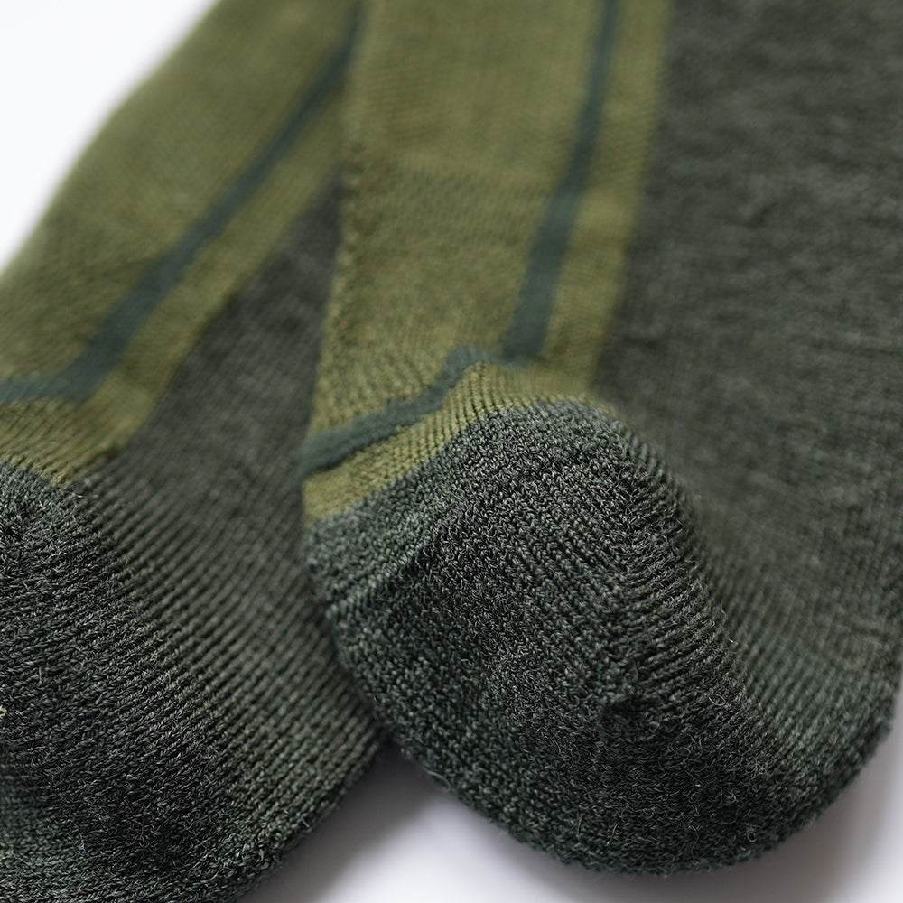 Merino Blend Ski Socks (Olive/Forest)