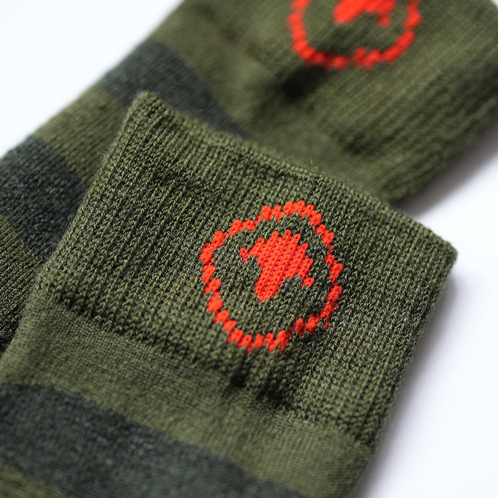 Merino Blend Ski Socks (Olive/Forest)