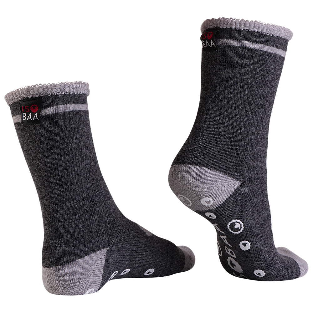 Merino Slipper Socks (Smoke)