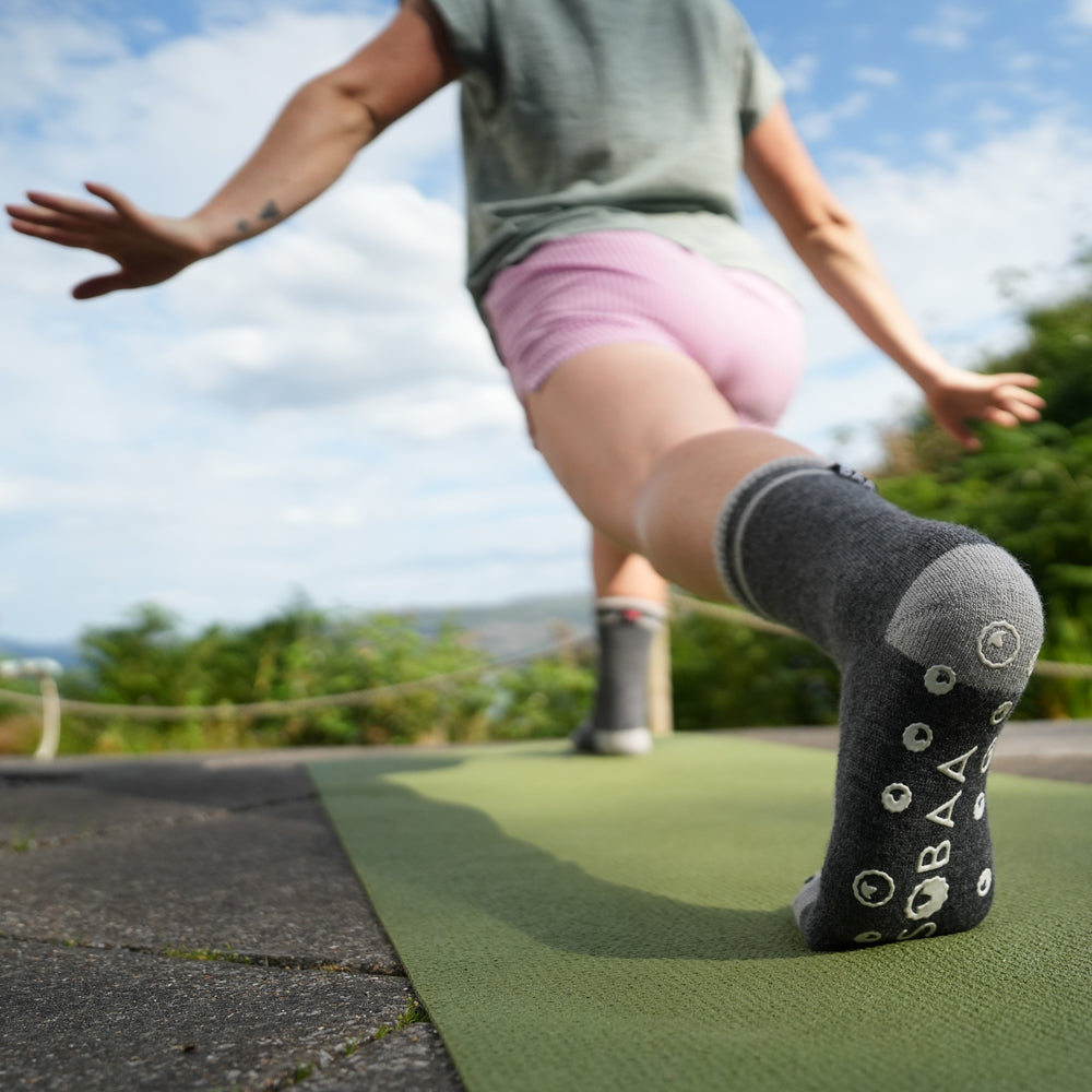 Merino Slipper Socks (Smoke)