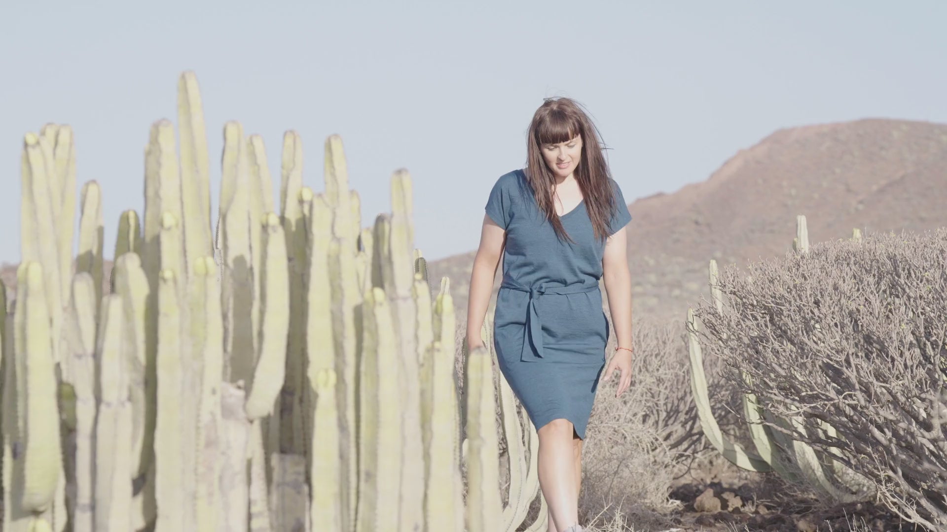 Womens 180 Reversible Dress (Petrol) | align: 90% 35% | Model: Isabel
