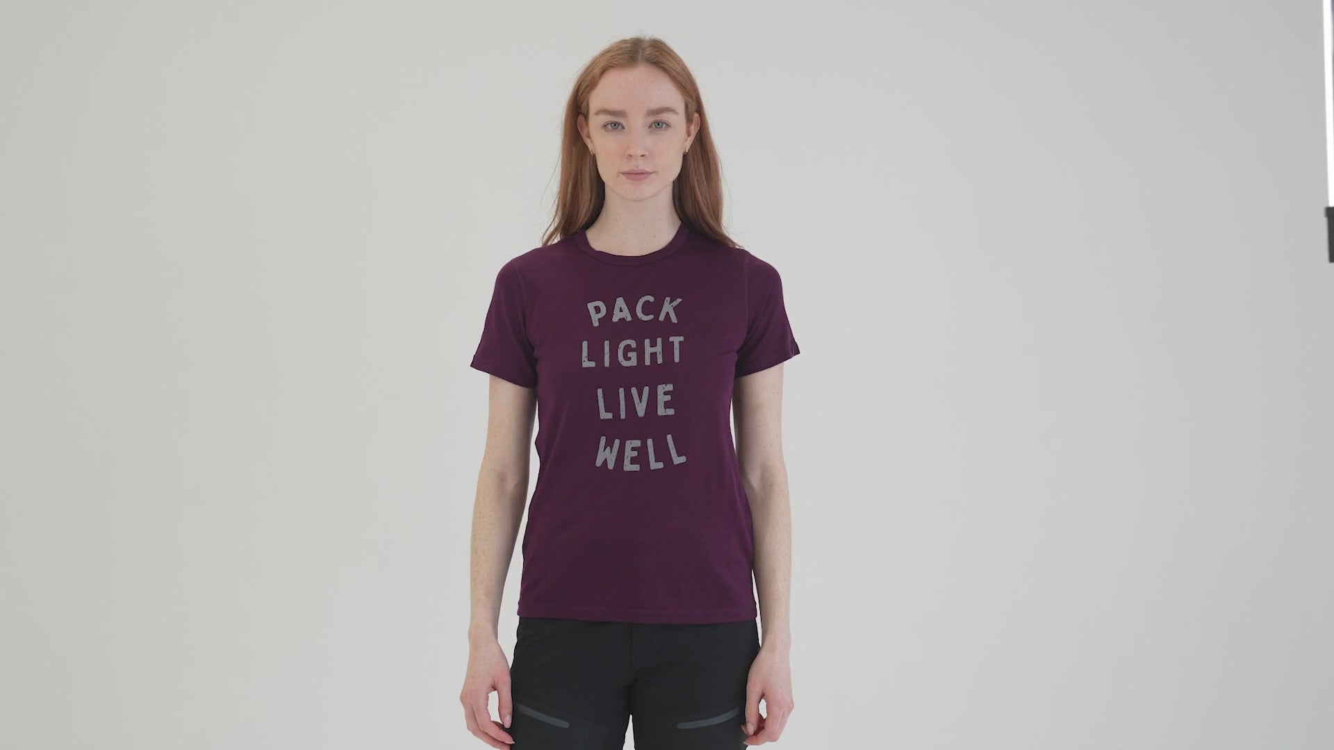 Womens 150 Pack Light Tee (Wine) | align: 45% 50% | Model: Sophie