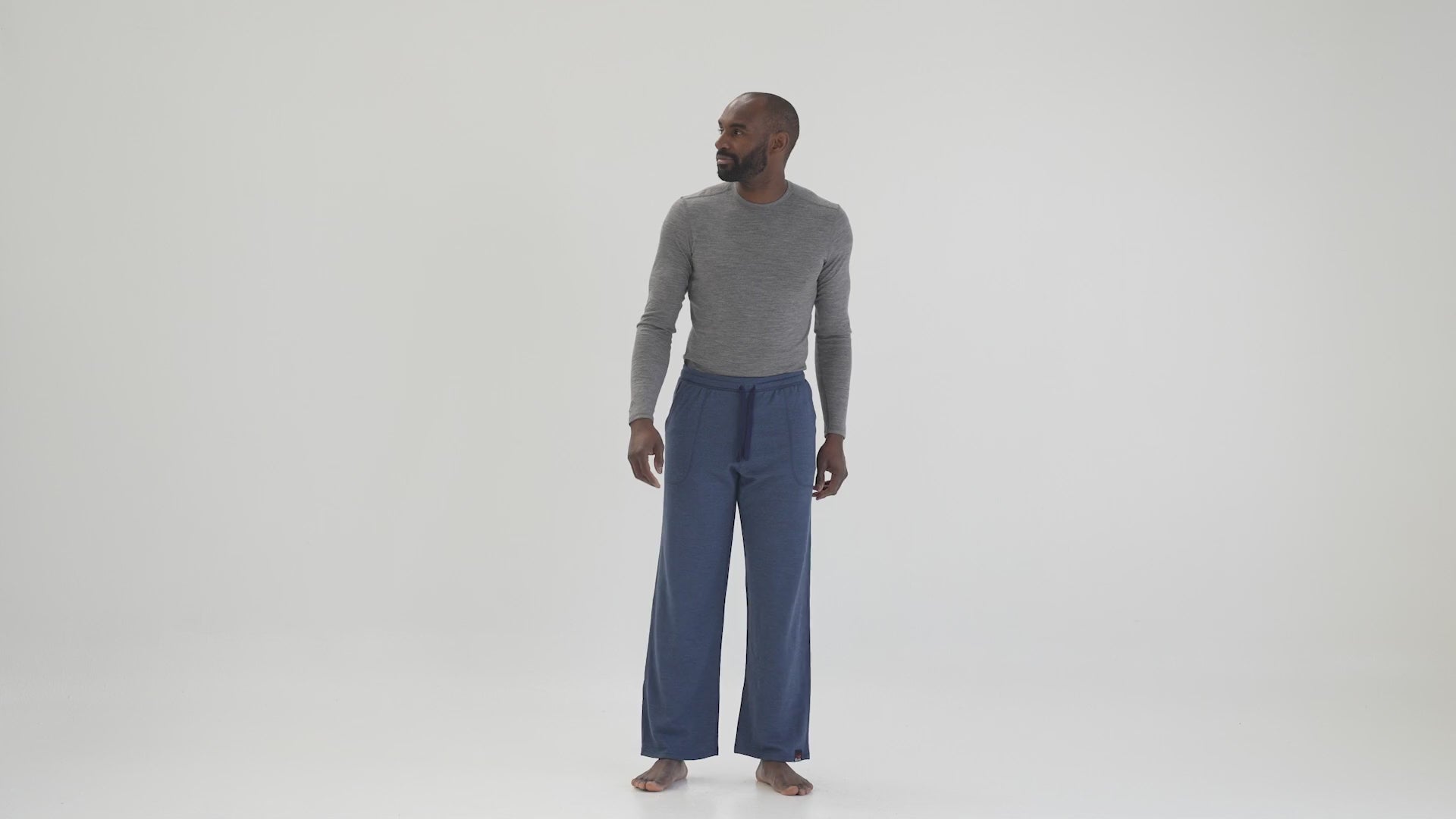 Mens 260 Lounge Loose Joggers (Denim/Navy) | Model: Michael