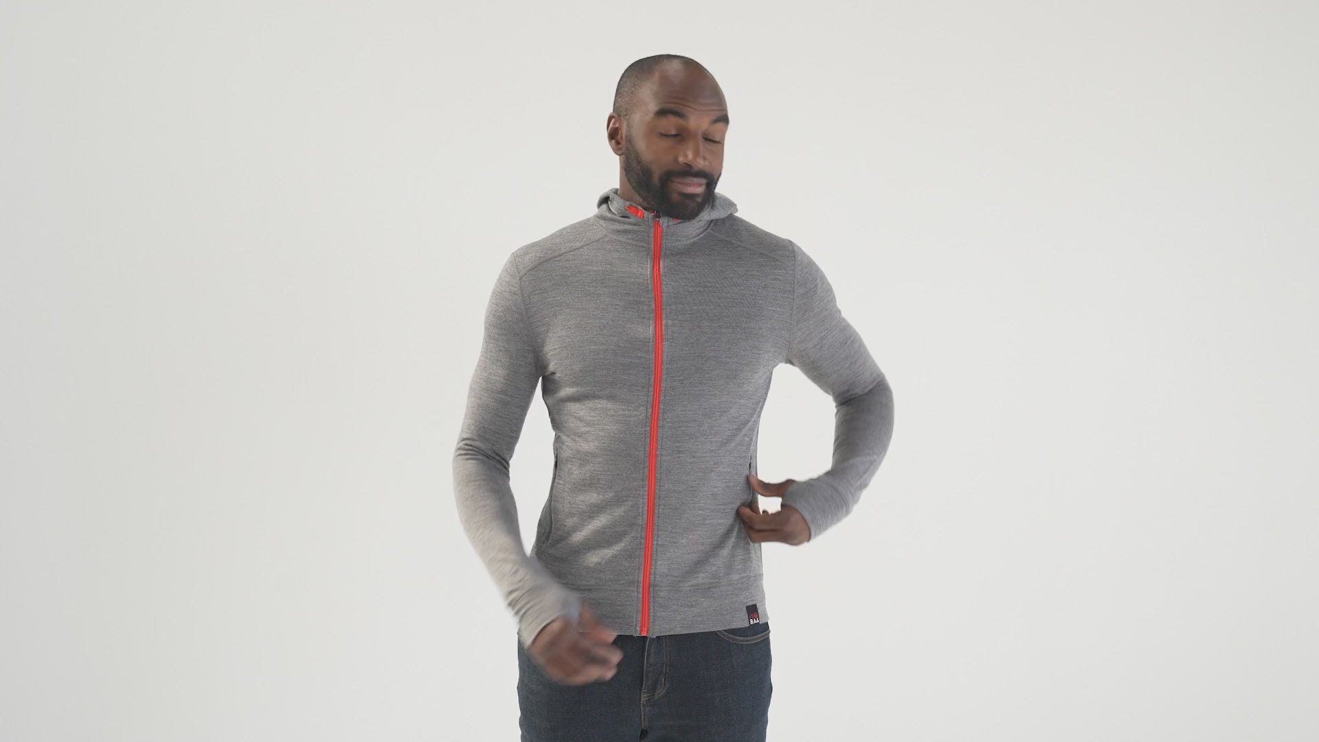Mens Merino 260 Casual Hoodie (Charcoal) | Model: Michael