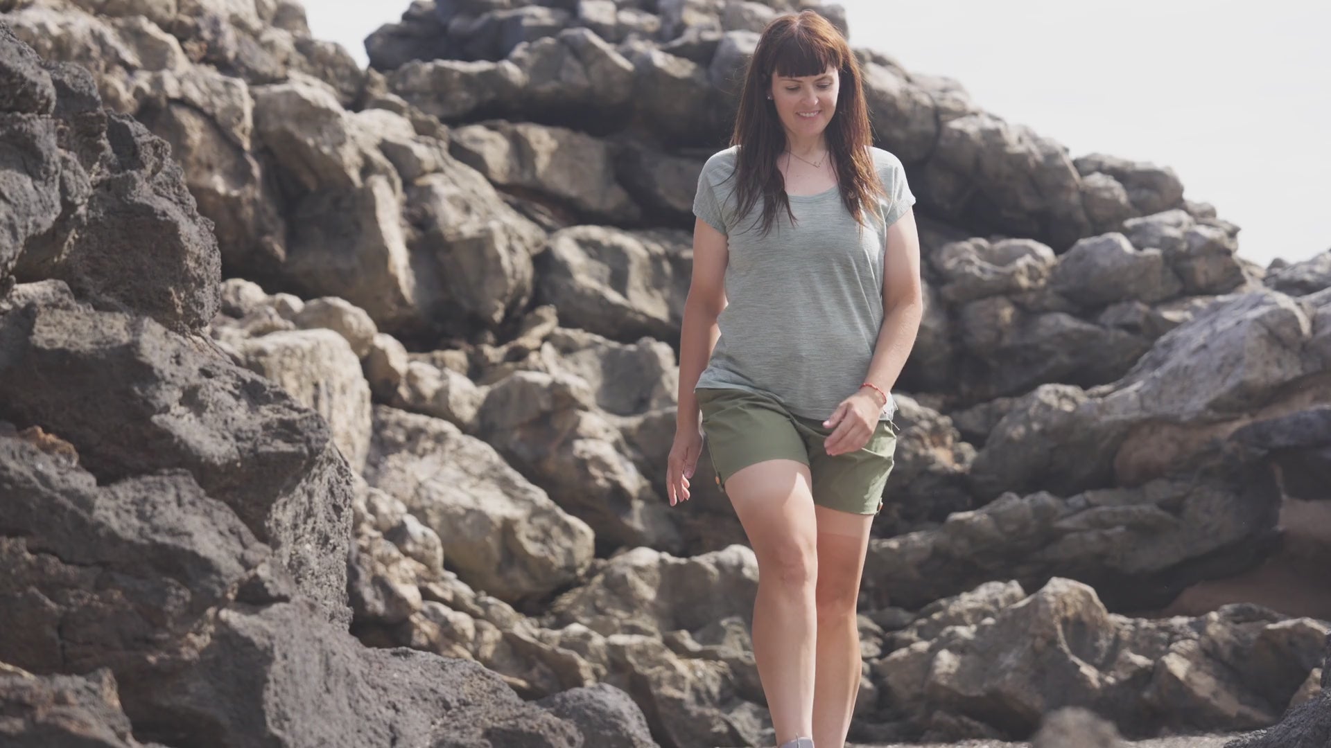 Womens 120 Ultrafine SS Scoop Top (Agave) | align: 75% 40% | Model: Isabel
